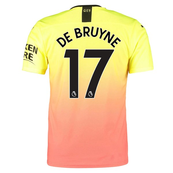 Camiseta Manchester City NO.17 De Bruyne 3ª Kit 2019 2020 Naranja